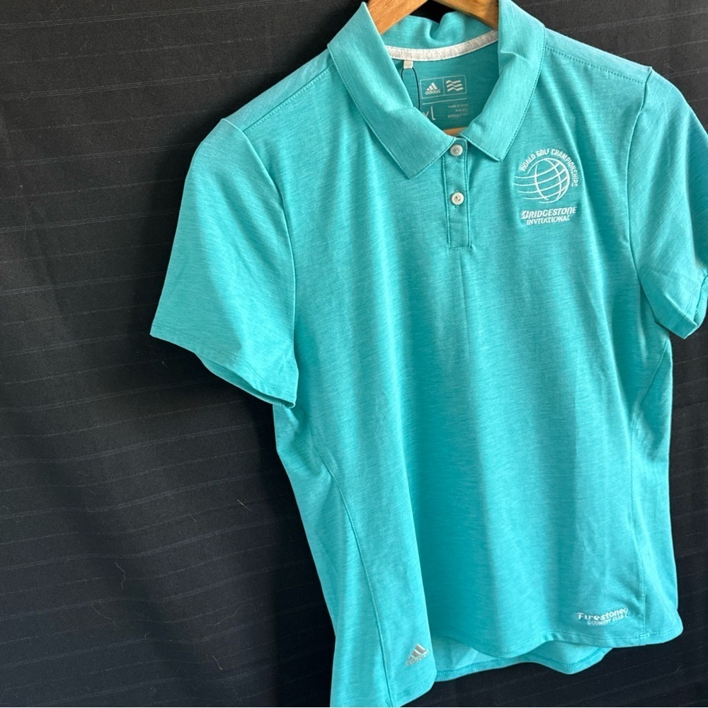Adidas womens s/s World Golf Championship Firestone CC Polo Shirt XL Perf New - Picture 3 of 9
